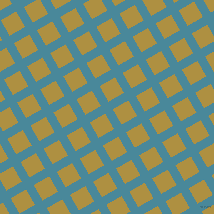 30/120 degree angle diagonal checkered chequered lines, 28 pixel lines width, 57 pixel square size, Hippie Blue and Turmeric plaid checkered seamless tileable