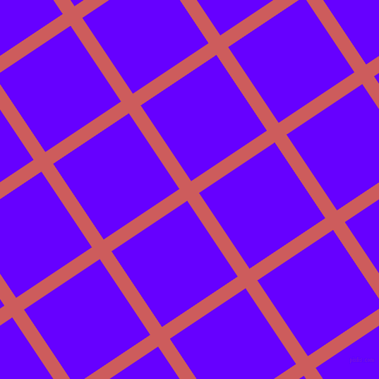 34/124 degree angle diagonal checkered chequered lines, 20 pixel line width, 129 pixel square size, Indian Red and Electric Indigo plaid checkered seamless tileable
