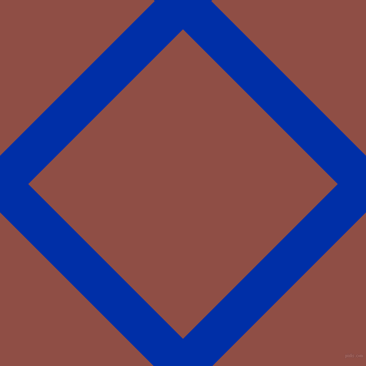45/135 degree angle diagonal checkered chequered lines, 78 pixel line width, 427 pixel square size, International Klein Blue and El Salva plaid checkered seamless tileable