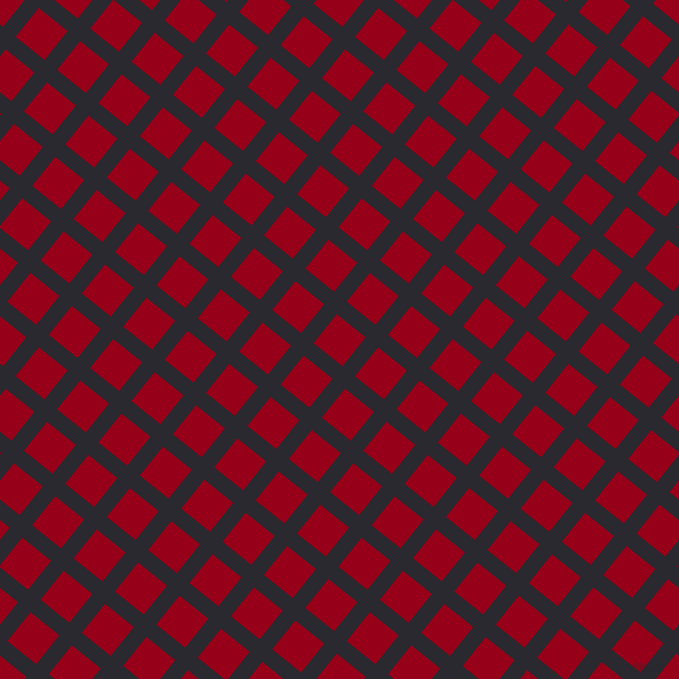 51/141 degree angle diagonal checkered chequered lines, 16 pixel lines width, 37 pixel square size, Jaguar and Carmine plaid checkered seamless tileable