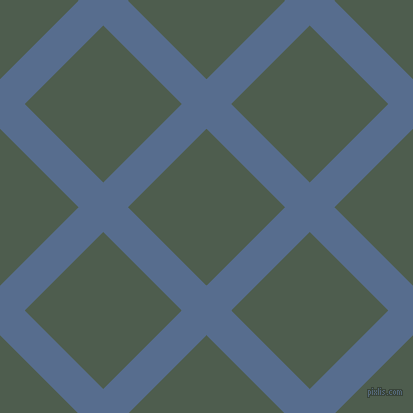 45/135 degree angle diagonal checkered chequered lines, 35 pixel lines width, 111 pixel square size, Kashmir Blue and Nandor plaid checkered seamless tileable