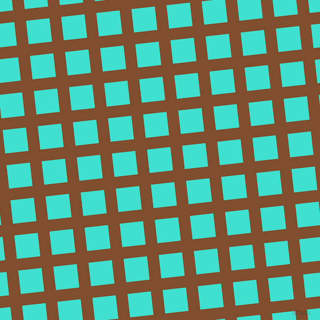 6/96 degree angle diagonal checkered chequered lines, 24 pixel lines width, 48 pixel square size, Korma and Turquoise plaid checkered seamless tileable