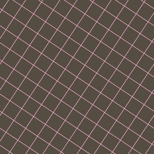 56/146 degree angle diagonal checkered chequered lines, 2 pixel lines width, 54 pixel square size, Lavender Pink and Mondo plaid checkered seamless tileable