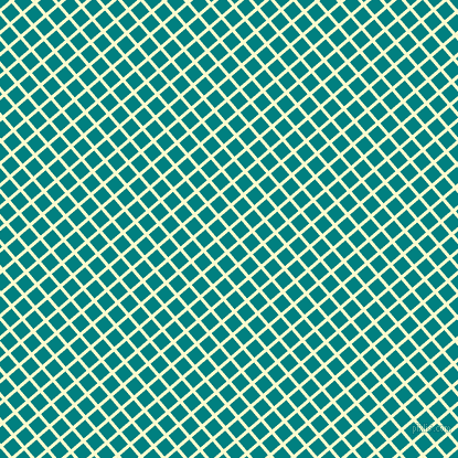 41/131 degree angle diagonal checkered chequered lines, 3 pixel line width, 12 pixel square size, Lemon Chiffon and Teal plaid checkered seamless tileable