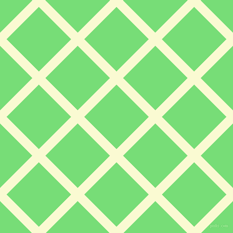 45/135 degree angle diagonal checkered chequered lines, 18 pixel lines width, 89 pixel square size, Light Goldenrod Yellow and Pastel Green plaid checkered seamless tileable