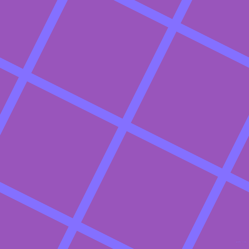 63/153 degree angle diagonal checkered chequered lines, 31 pixel lines width, 342 pixel square size, Light Slate Blue and Deep Lilac plaid checkered seamless tileable