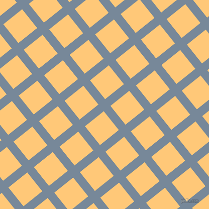39/129 degree angle diagonal checkered chequered lines, 17 pixel line width, 48 pixel square size, Light Slate Grey and Chardonnay plaid checkered seamless tileable