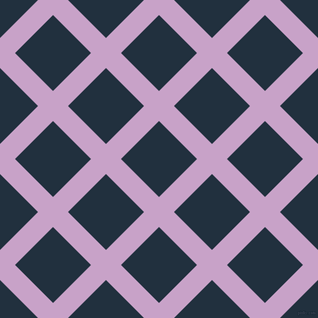 45/135 degree angle diagonal checkered chequered lines, 42 pixel line width, 106 pixel square size, Lilac and Midnight plaid checkered seamless tileable