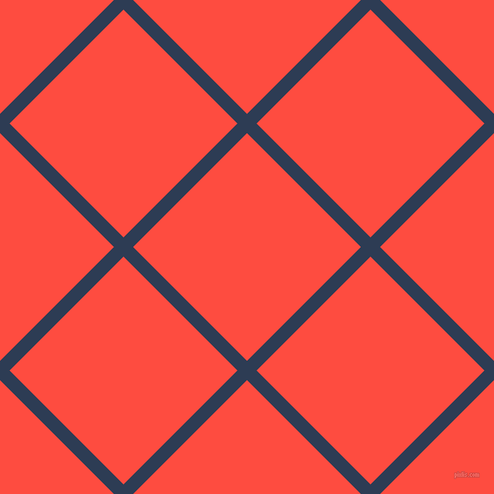 45/135 degree angle diagonal checkered chequered lines, 19 pixel line width, 226 pixel square size, Madison and Sunset Orange plaid checkered seamless tileable