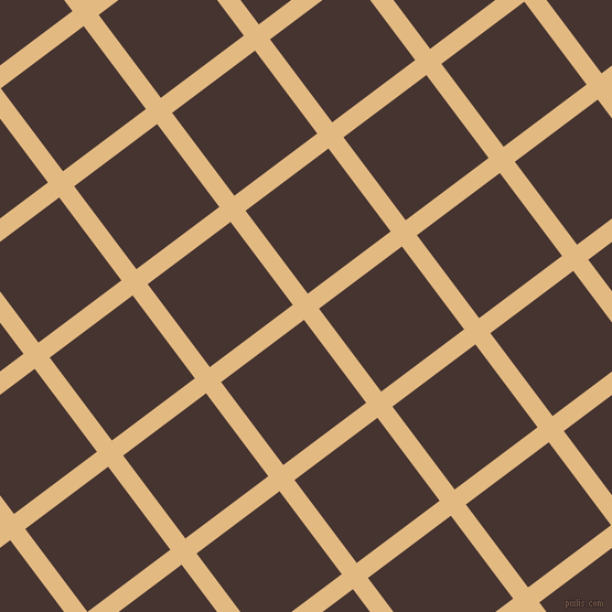 37/127 degree angle diagonal checkered chequered lines, 17 pixel lines width, 94 pixel square size, Maize and Cedar plaid checkered seamless tileable
