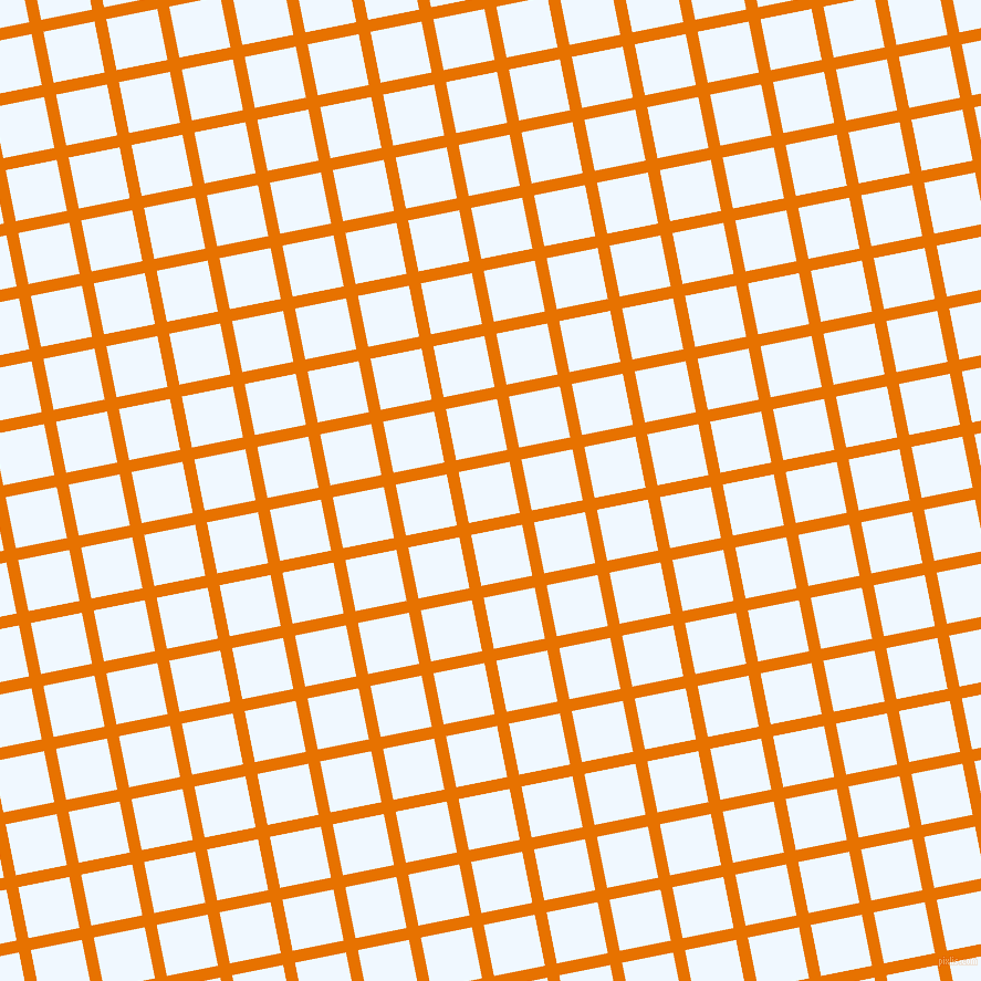 11/101 degree angle diagonal checkered chequered lines, 11 pixel line width, 47 pixel square size, Mango Tango and Alice Blue plaid checkered seamless tileable
