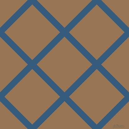 45/135 degree angle diagonal checkered chequered lines, 20 pixel line width, 126 pixel square size, Matisse and Pale Brown plaid checkered seamless tileable