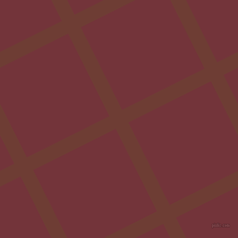 27/117 degree angle diagonal checkered chequered lines, 28 pixel line width, 183 pixel square size, Metallic Copper and Merlot plaid checkered seamless tileable