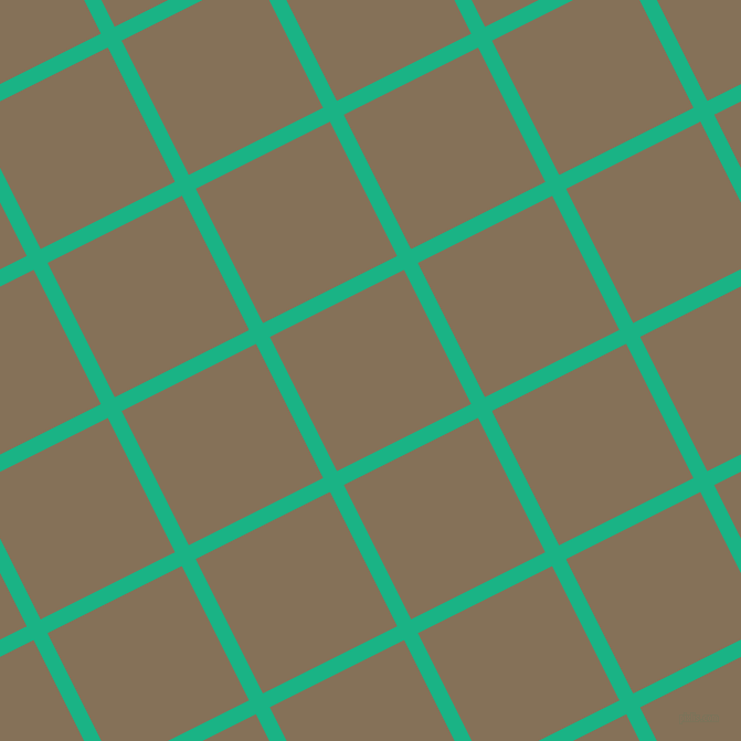 27/117 degree angle diagonal checkered chequered lines, 14 pixel line width, 136 pixel square size, Mountain Meadow and Cement plaid checkered seamless tileable