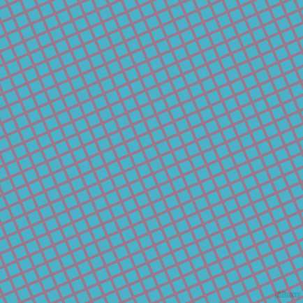 23/113 degree angle diagonal checkered chequered lines, 4 pixel line width, 15 pixel square size, Mountbatten Pink and Viking plaid checkered seamless tileable