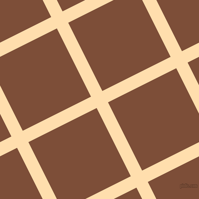 27/117 degree angle diagonal checkered chequered lines, 26 pixel lines width, 156 pixel square sizeNavajo White and Cigar plaid checkered seamless tileable