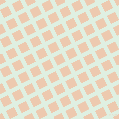 27/117 degree angle diagonal checkered chequered lines, 18 pixel lines width, 38 pixel square size, Off Green and Desert Sand plaid checkered seamless tileable