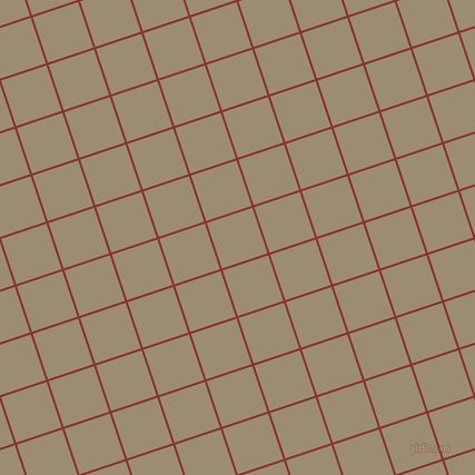 18/108 degree angle diagonal checkered chequered lines, 2 pixel line width, 43 pixel square size, Old Brick and Pale Oyster plaid checkered seamless tileable