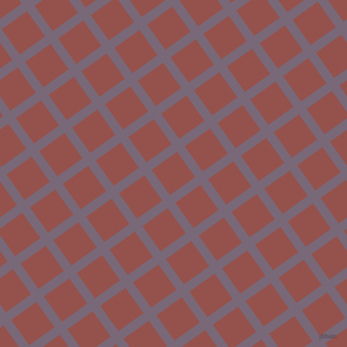 36/126 degree angle diagonal checkered chequered lines, 19 pixel lines width, 64 pixel square size, Old Lavender and Copper Rust plaid checkered seamless tileable