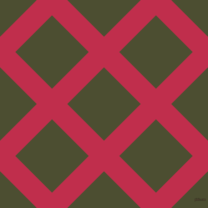 45/135 degree angle diagonal checkered chequered lines, 69 pixel lines width, 166 pixel square size, Old Rose and Waiouru plaid checkered seamless tileable