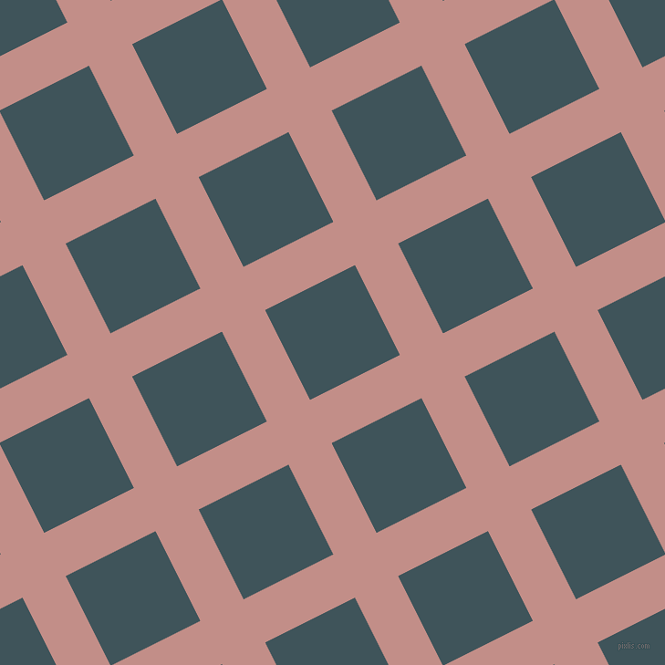 27/117 degree angle diagonal checkered chequered lines, 53 pixel lines width, 110 pixel square size, Oriental Pink and Casal plaid checkered seamless tileable