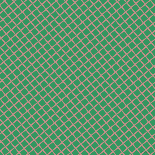 40/130 degree angle diagonal checkered chequered lines, 5 pixel lines width, 23 pixel square size, Oriental Pink and Eucalyptus plaid checkered seamless tileable