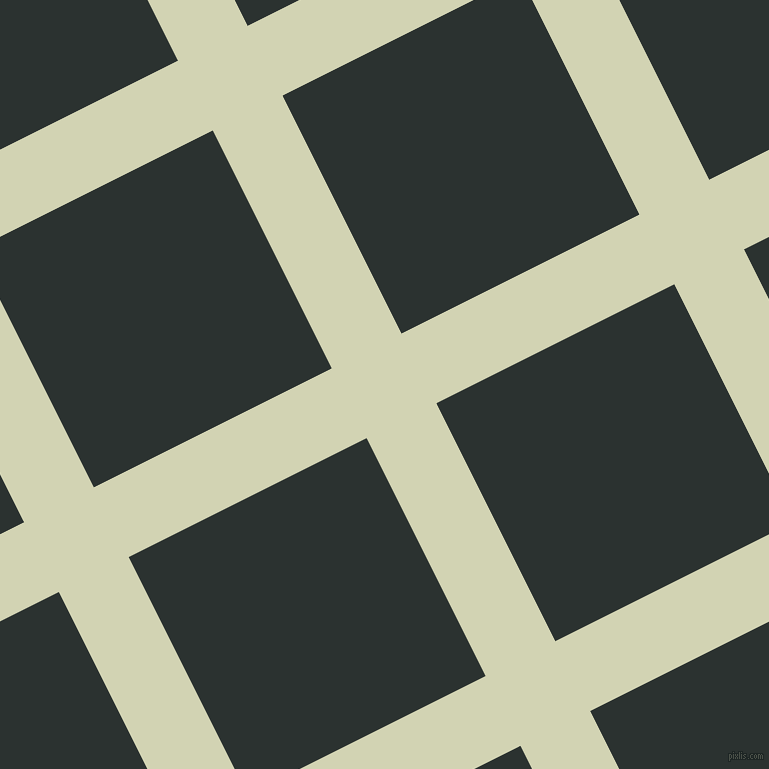 27/117 degree angle diagonal checkered chequered lines, 78 pixel line width, 266 pixel square size, Orinoco and Woodsmoke plaid checkered seamless tileable