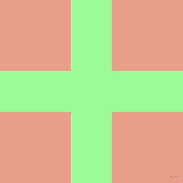 checkered chequered horizontal vertical lines, 140 pixel lines width, 491 pixel square size, Pale Green and Tonys Pink plaid checkered seamless tileable
