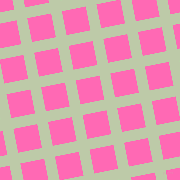 11/101 degree angle diagonal checkered chequered lines, 37 pixel lines width, 82 pixel square size, Pale Leaf and Hot Pink plaid checkered seamless tileable