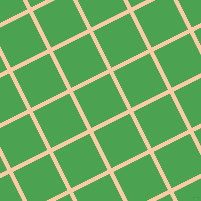 27/117 degree angle diagonal checkered chequered lines, 16 pixel lines width, 155 pixel square size, Peach and Fruit Salad plaid checkered seamless tileable