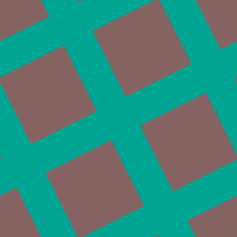 27/117 degree angle diagonal checkered chequered lines, 108 pixel lines width, 246 pixel square size, Persian Green and Light Wood plaid checkered seamless tileable