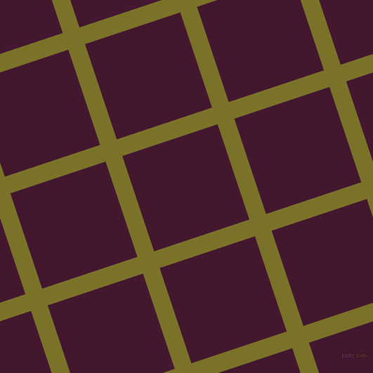 18/108 degree angle diagonal checkered chequered lines, 25 pixel line width, 143 pixel square size, Pesto and Blackberry plaid checkered seamless tileable
