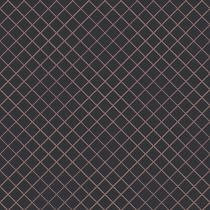 45/135 degree angle diagonal checkered chequered lines, 4 pixel line width, 35 pixel square size, Pharlap and Ebony Clay plaid checkered seamless tileable