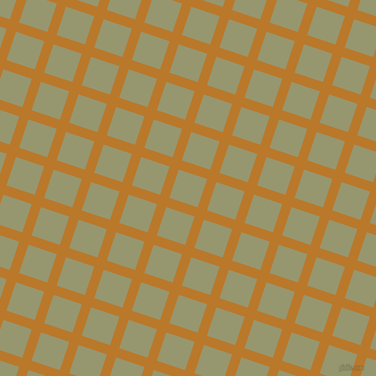 72/162 degree angle diagonal checkered chequered lines, 14 pixel lines width, 43 pixel square size, Pirate Gold and Malachite Green plaid checkered seamless tileable