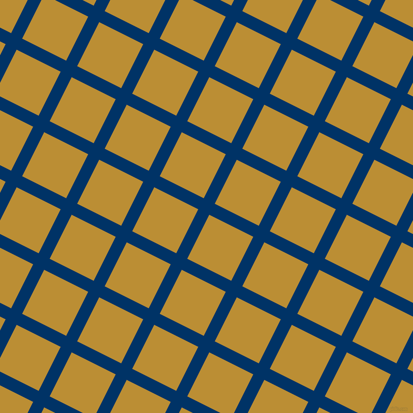 63/153 degree angle diagonal checkered chequered lines, 25 pixel line width, 100 pixel square size, Prussian Blue and Hokey Pokey plaid checkered seamless tileable