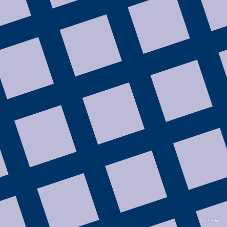 18/108 degree angle diagonal checkered chequered lines, 44 pixel lines width, 96 pixel square size, Prussian Blue and Lavender Grey plaid checkered seamless tileable