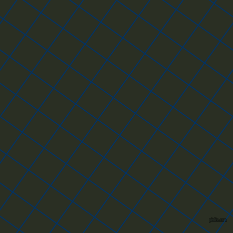 54/144 degree angle diagonal checkered chequered lines, 2 pixel line width, 52 pixel square size, Prussian Blue and Pine Tree plaid checkered seamless tileable