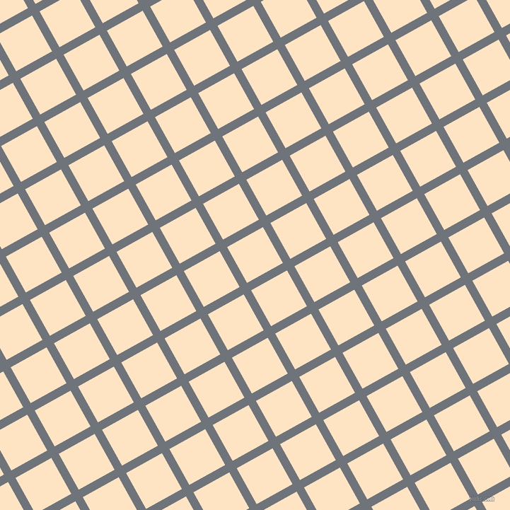 29/119 degree angle diagonal checkered chequered lines, 12 pixel line width, 58 pixel square size, Raven and Bisque plaid checkered seamless tileable