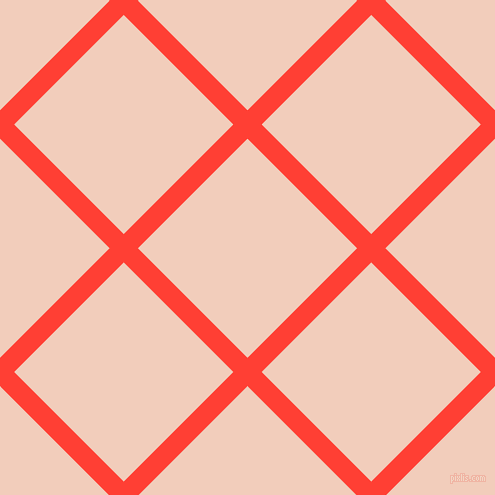 45/135 degree angle diagonal checkered chequered lines, 20 pixel lines width, 155 pixel square size, Red Orange and Watusi plaid checkered seamless tileable