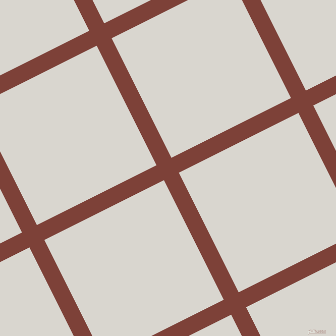27/117 degree angle diagonal checkered chequered lines, 33 pixel line width, 265 pixel square size, Red Robin and Timberwolf plaid checkered seamless tileable