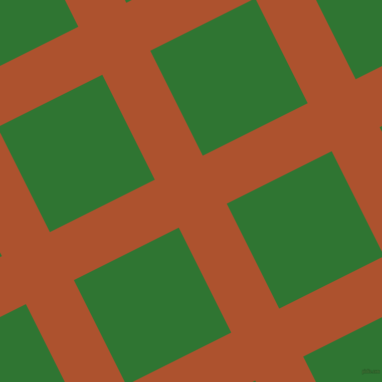 27/117 degree angle diagonal checkered chequered lines, 107 pixel lines width, 234 pixel square size, Red Stage and Japanese Laurel plaid checkered seamless tileable