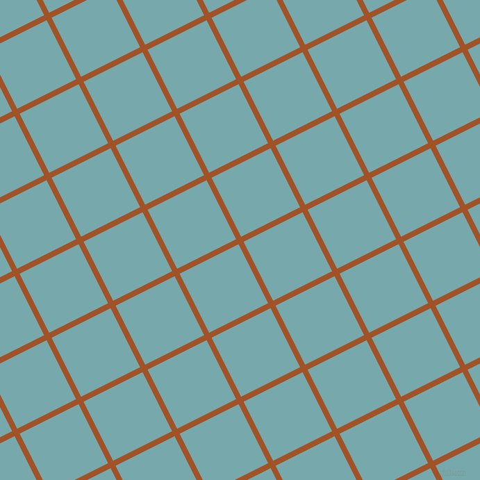 27/117 degree angle diagonal checkered chequered lines, 8 pixel line width, 95 pixel square size, Rich Gold and Neptune plaid checkered seamless tileable