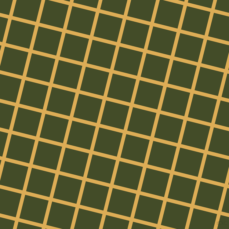 76/166 degree angle diagonal checkered chequered lines, 12 pixel line width, 79 pixel square size, Rob Roy and Bronzetone plaid checkered seamless tileable
