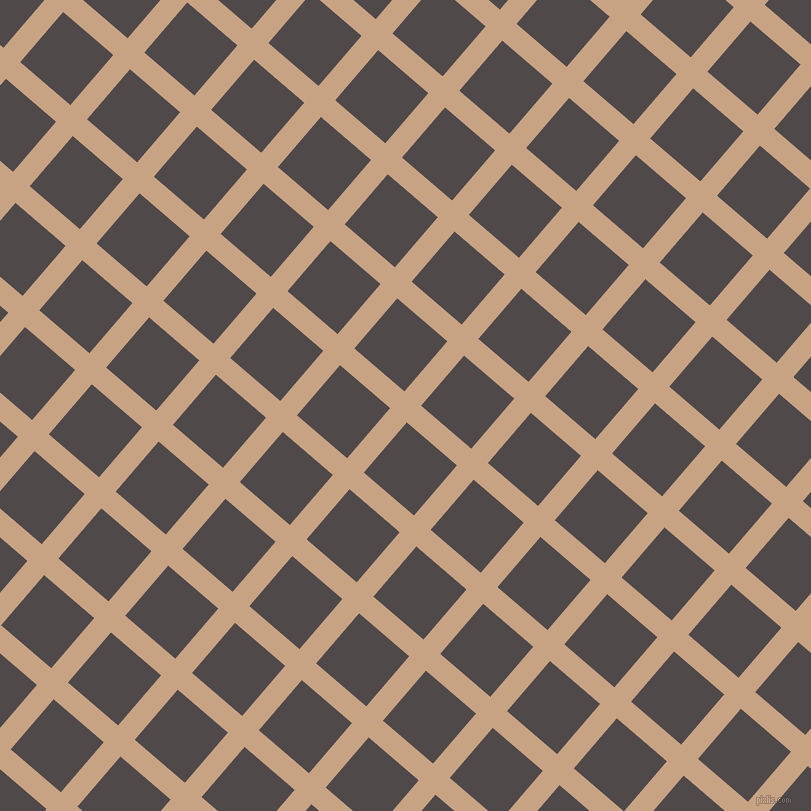 49/139 degree angle diagonal checkered chequered lines, 22 pixel lines width, 66 pixel square size, Rodeo Dust and Emperor plaid checkered seamless tileable