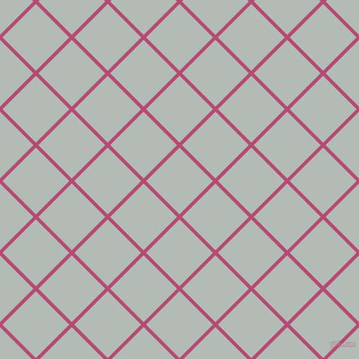 45/135 degree angle diagonal checkered chequered lines, 5 pixel line width, 67 pixel square size, Royal Heath and Loblolly plaid checkered seamless tileable