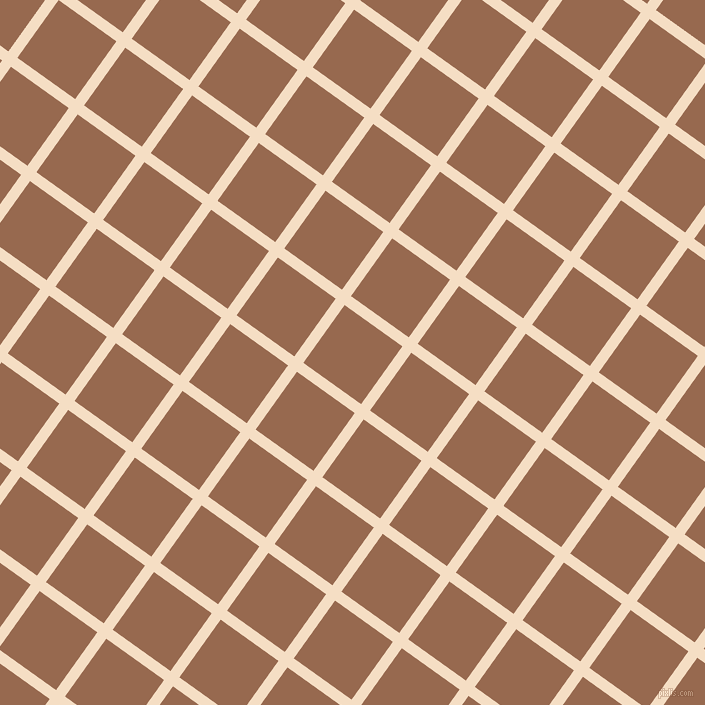 54/144 degree angle diagonal checkered chequered lines, 11 pixel line width, 71 pixel square size, Sazerac and Dark Tan plaid checkered seamless tileable
