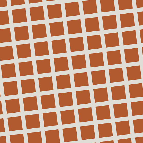 7/97 degree angle diagonal checkered chequered lines, 16 pixel lines width, 53 pixel square size, Sea Fog and Fiery Orange plaid checkered seamless tileable