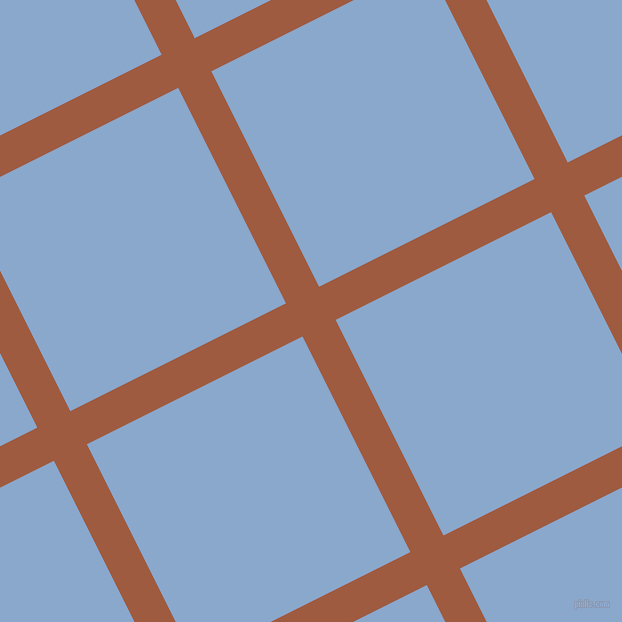 27/117 degree angle diagonal checkered chequered lines, 37 pixel lines width, 241 pixel square size, Sepia and Polo Blue plaid checkered seamless tileable