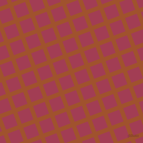 21/111 degree angle diagonal checkered chequered lines, 14 pixel line width, 41 pixel square size, Sienna and Night Shadz plaid checkered seamless tileable