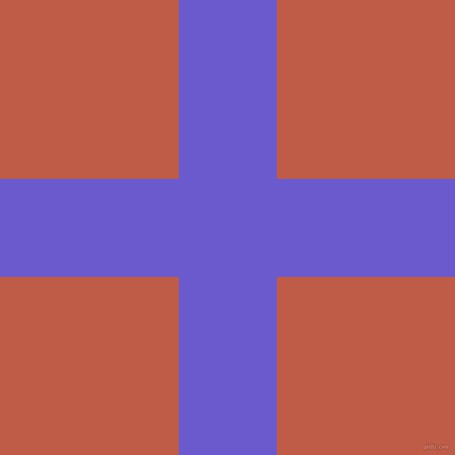 checkered chequered horizontal vertical lines, 142 pixel lines width, 517 pixel square size, Slate Blue and Flame Pea plaid checkered seamless tileable